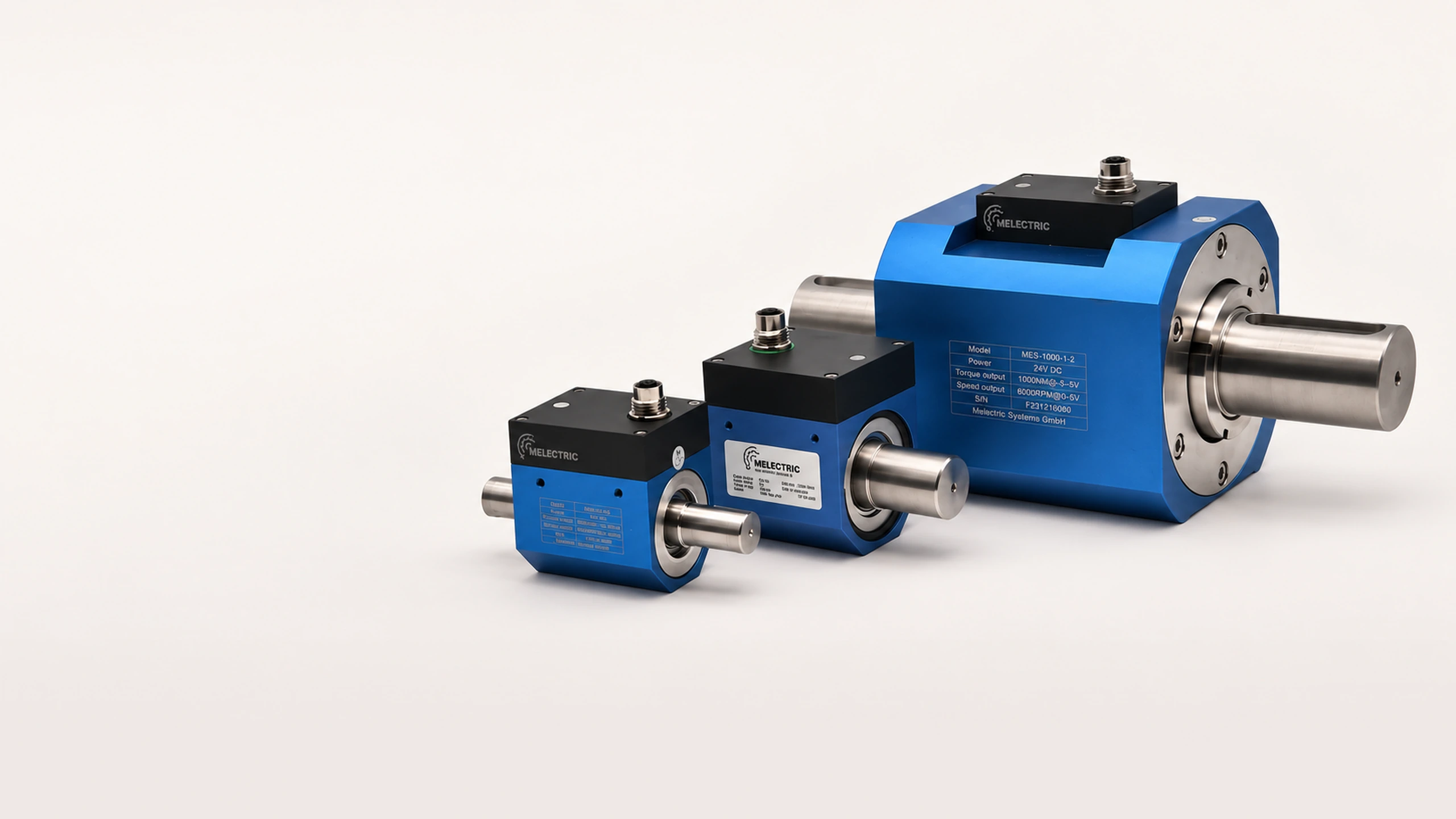 MES standard torque shafts from Melectric Systems in three sizes